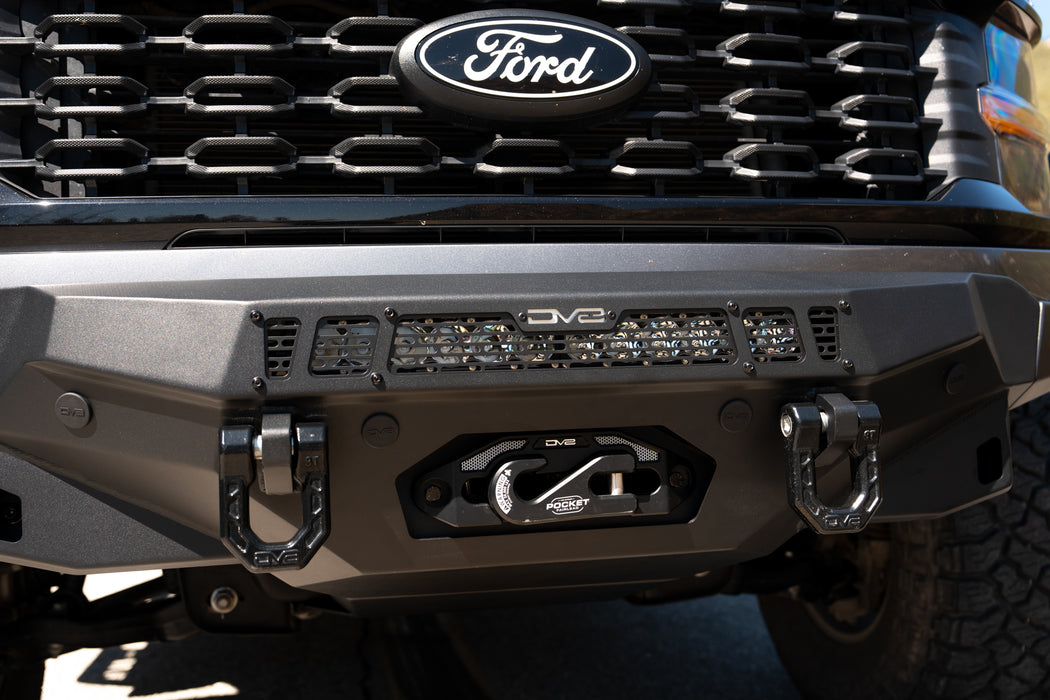 LED Light Bar in the center mount of the 2024+ Ford F-150 Spec Series Front Bumper