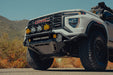 GMC Canyon Tube Front Bumper isntalled with off road light bar, light pods, and round lights
