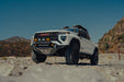 Low angle view showing maximum clearance with DV8 GMC Canyon Tube Front Bumper installed