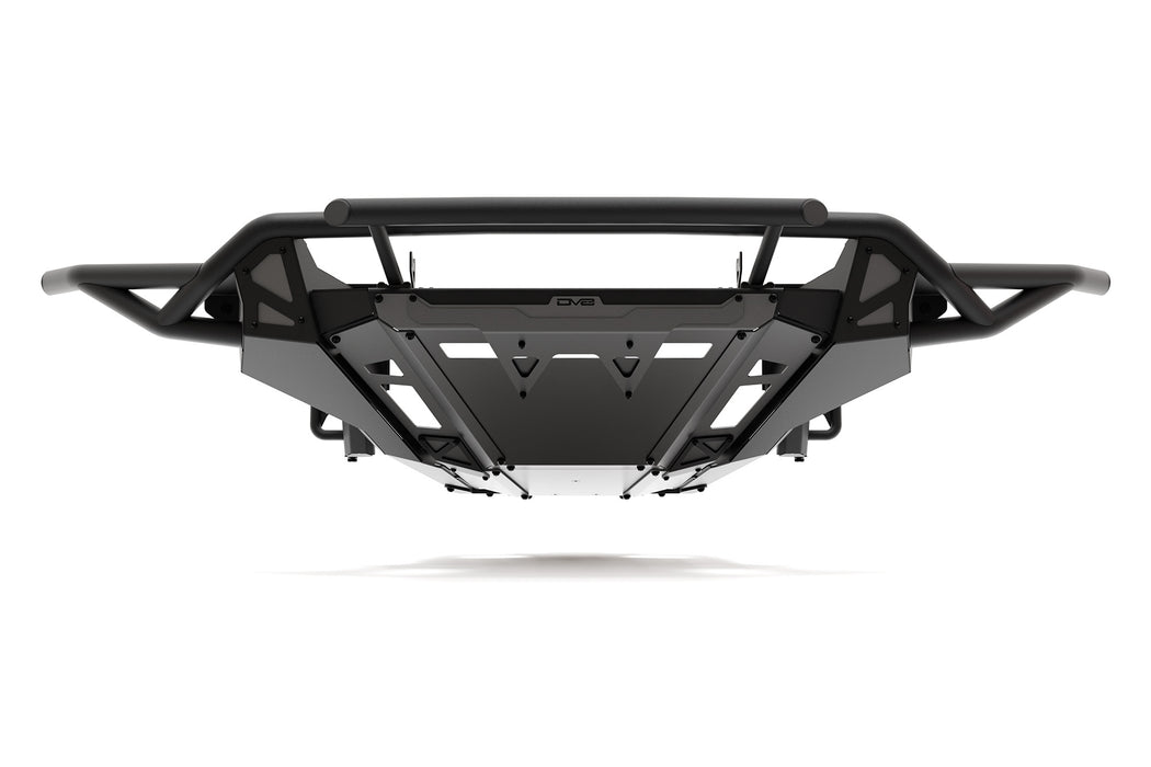 Image of 2023+ GMC Canyon Tube Front Bumper, shown with license plate bracket installed