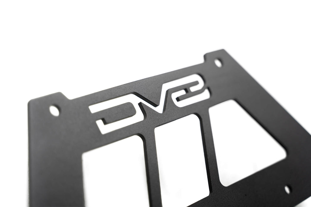 DV8 Logo Cutout on the Fairlead Mounted Flip-Up License Plate Bracket