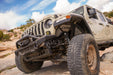Off-road Jeep Gladiator Build on rocky terrain with a clear sky
