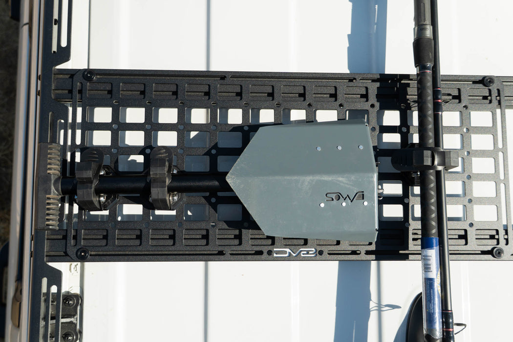 Universal Molle Panel mounted to roof rack crossmembers