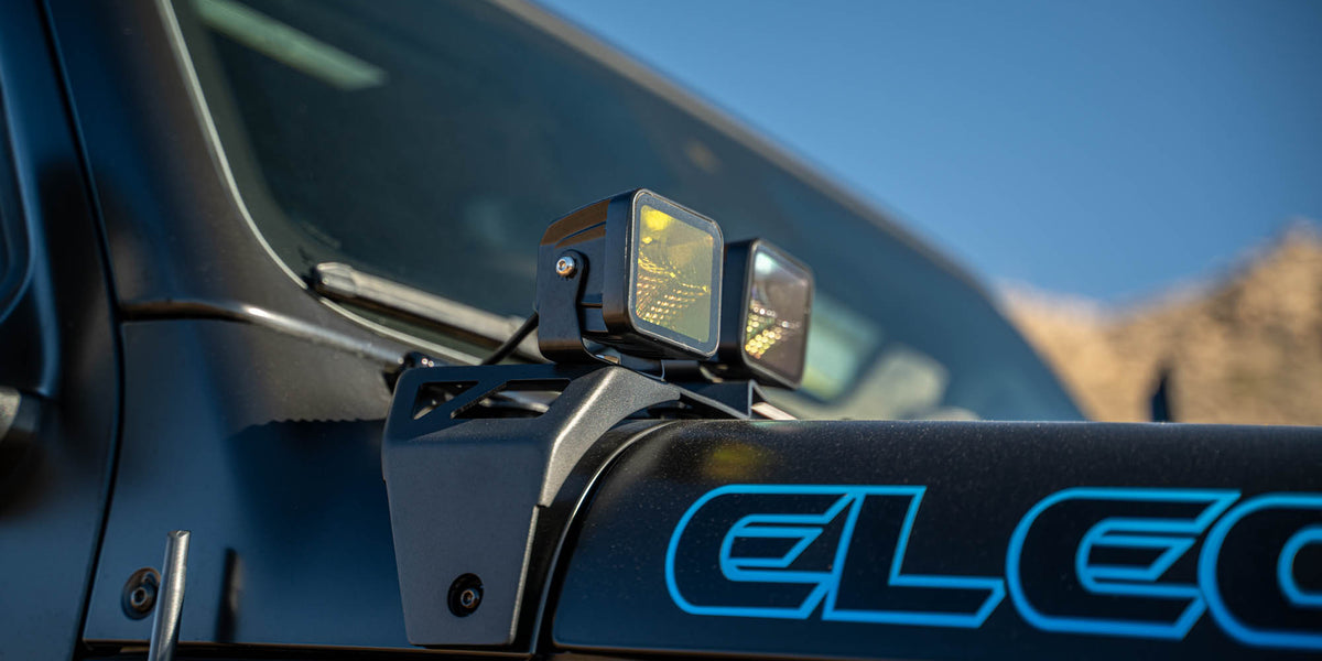 Wrangler 4xe Dual A-Pillar Light Pod Mounts | DV8 Offroad