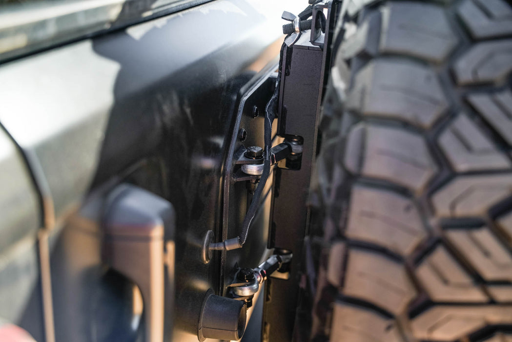 Wiring on the MTO Series Bumper Spare Tire Swing Gate for the 2018-2023 Jeep Wrangler JL