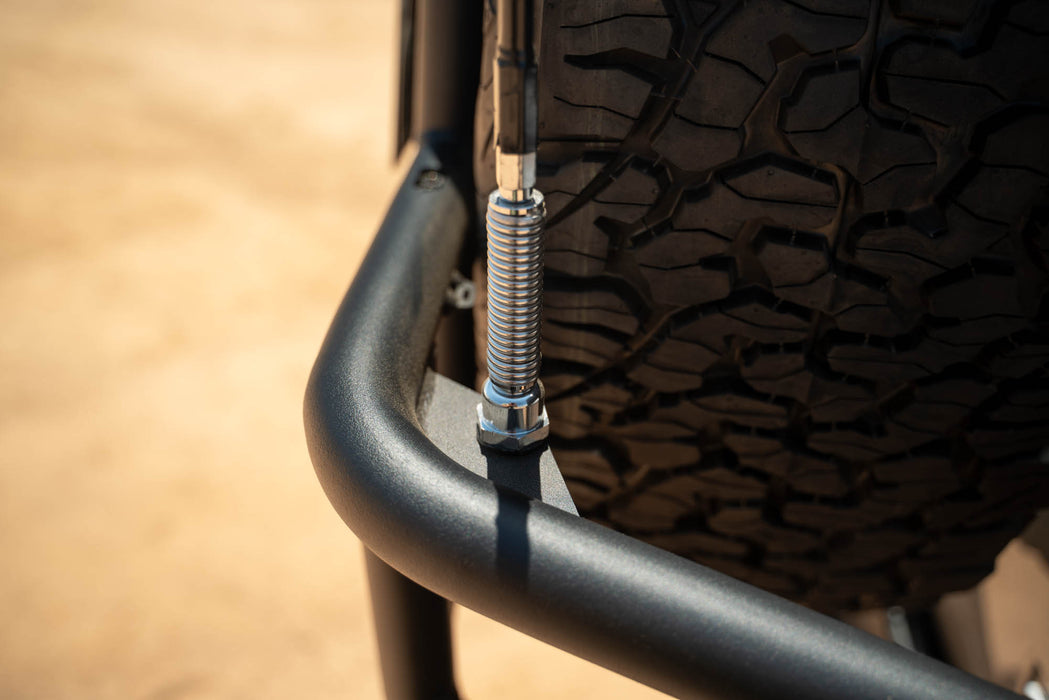 Antenna Mount on the Body Mounted Tire Carrier for the 2007-2018 Jeep Wrangler JK