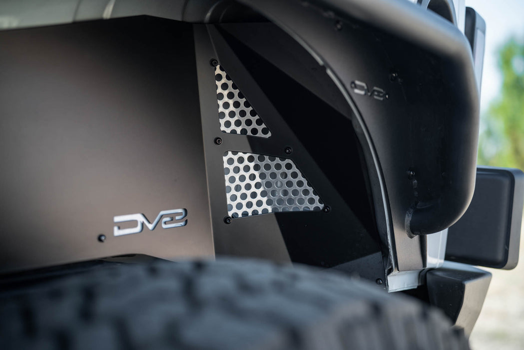 Paintable aluminum panels on the Jeep Wrangler JK Rear Inner Fenders