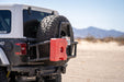 Rotopax mounted to the 2018-2025 Jeep Wrangler JL Body Mounted Tire Carrier
