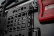 Jeep Wrangler JL Tailgate Reinforcement Molle Panel Installed, close up of molle pattern