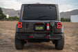 Spare Tire Delete with the Jeep Wrangler JL Tailgate Reinforcement Molle Panel Installed and fire extinguisher and shovel