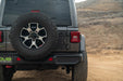 Jeep Wrangler JL Tailgate Reinforcement Molle Panel Installed with full size spare installed.