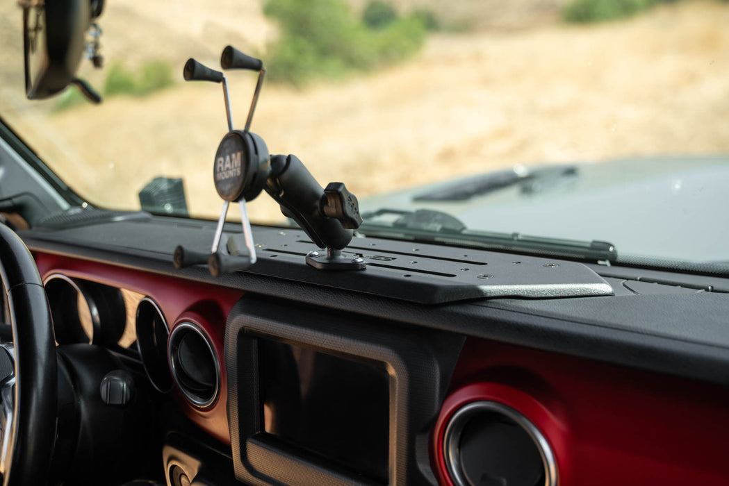 Jeep Dashboard Mount DV8 Offroad Dashboard Mount For Jeep Wrangler JL & Gladiator JT - Compatible With RAM Mounts & Smartphones Exterior Accessories