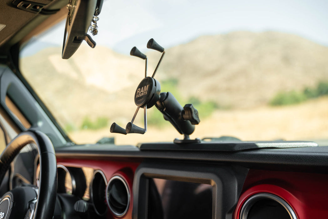 Device Dash Mount V2 for the 2018-2024 Jeep Wrangler JL & Gladiator JT with Ram mount