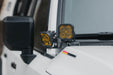 2024+ Toyota Land Cruiser Ditch Light Brackets installed with amber pod lights