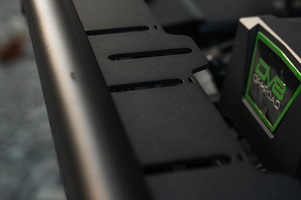 Detail view of mounting options for lighting on the Universal Spec Series Bull Bar