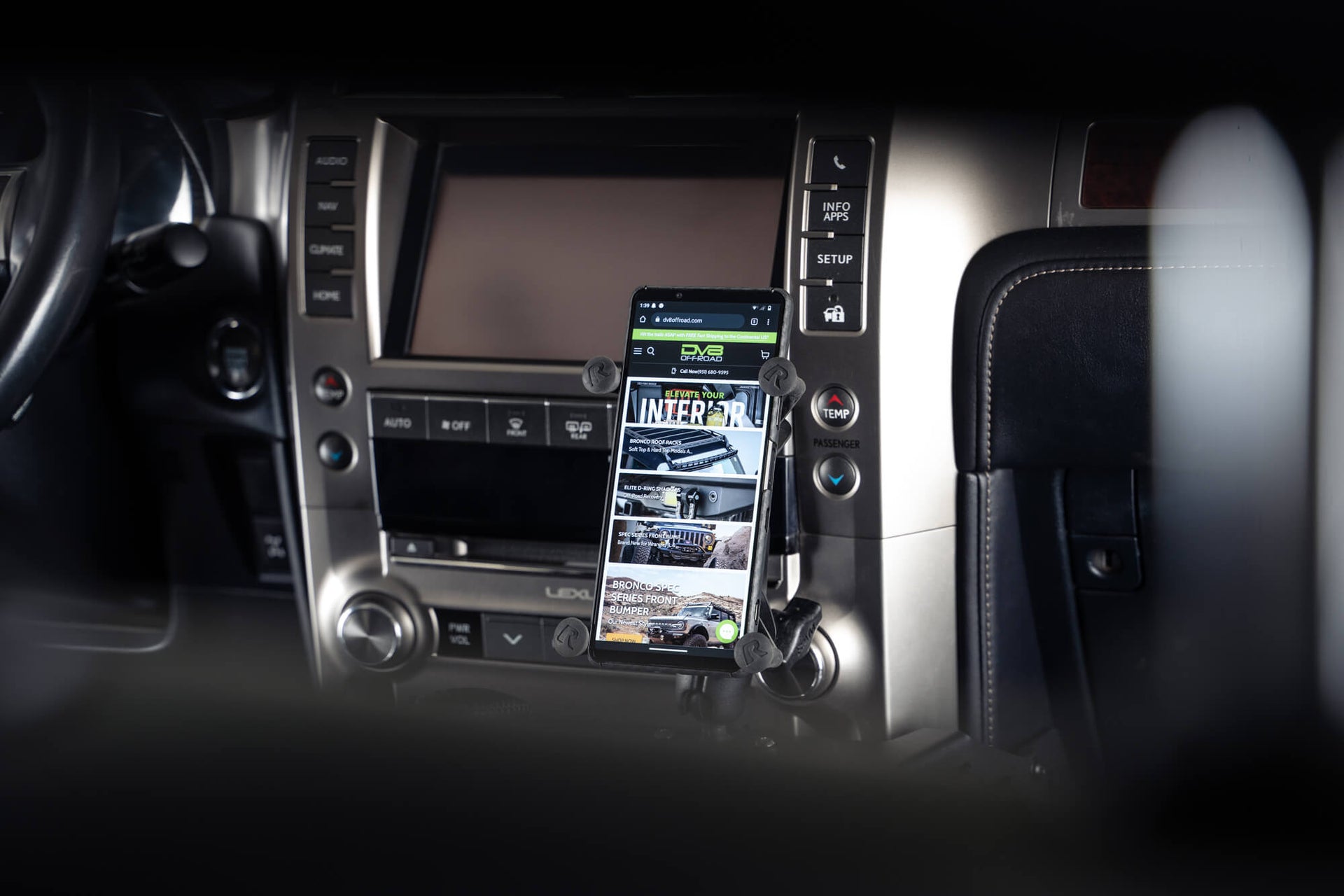 Lexus GX 460 Center Console Molle Panels & Device Mount | DV8 Offroad
