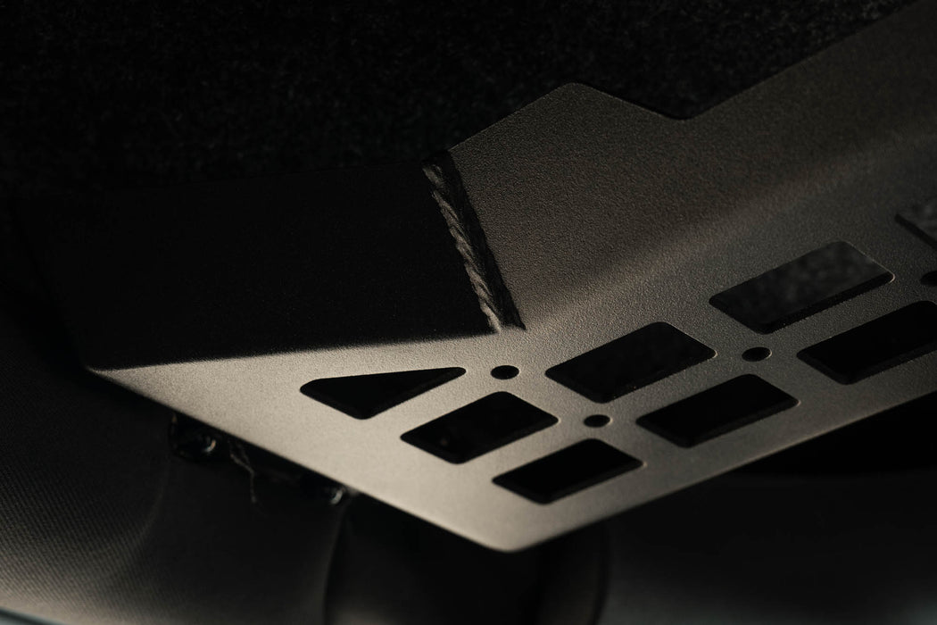 Detail view of installed 2007-2018 Jeep Wrangler JK Overhead Molle Panel