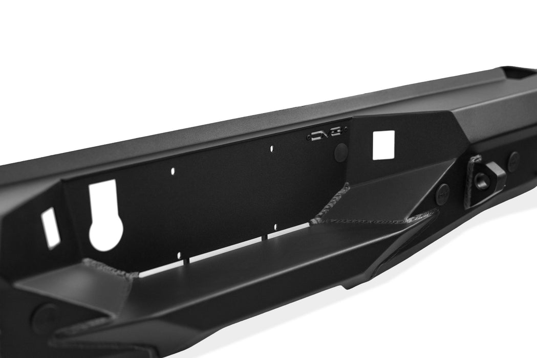 Detailed view of Spec Series Rear Bumper for 2023 and newer Chevy Colorado and GMC Canyon that retains full oem sensor functionality