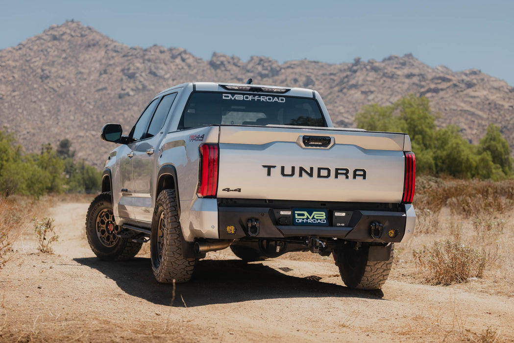 2022+ Toyota Tundra Spec Series Rear Bumper installed on Tundra TRD while driving in the desert