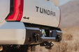 Angled view of Toyota Tundra Spec Series Rear Bumper installed on pickup with tow shackles and lighting installed