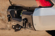 Angled view showing precision fitment and protected lighting provisions of installed 2022+ Toyota Tundra Spec Series Rear Bumper