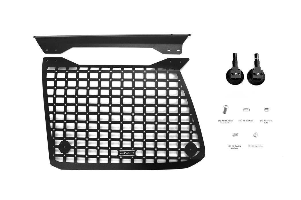 2024+ Toyota Land Cruiser & Lexus GX 550 Exterior Window Molle Panels shown with included hardware, brackets, and window mounts