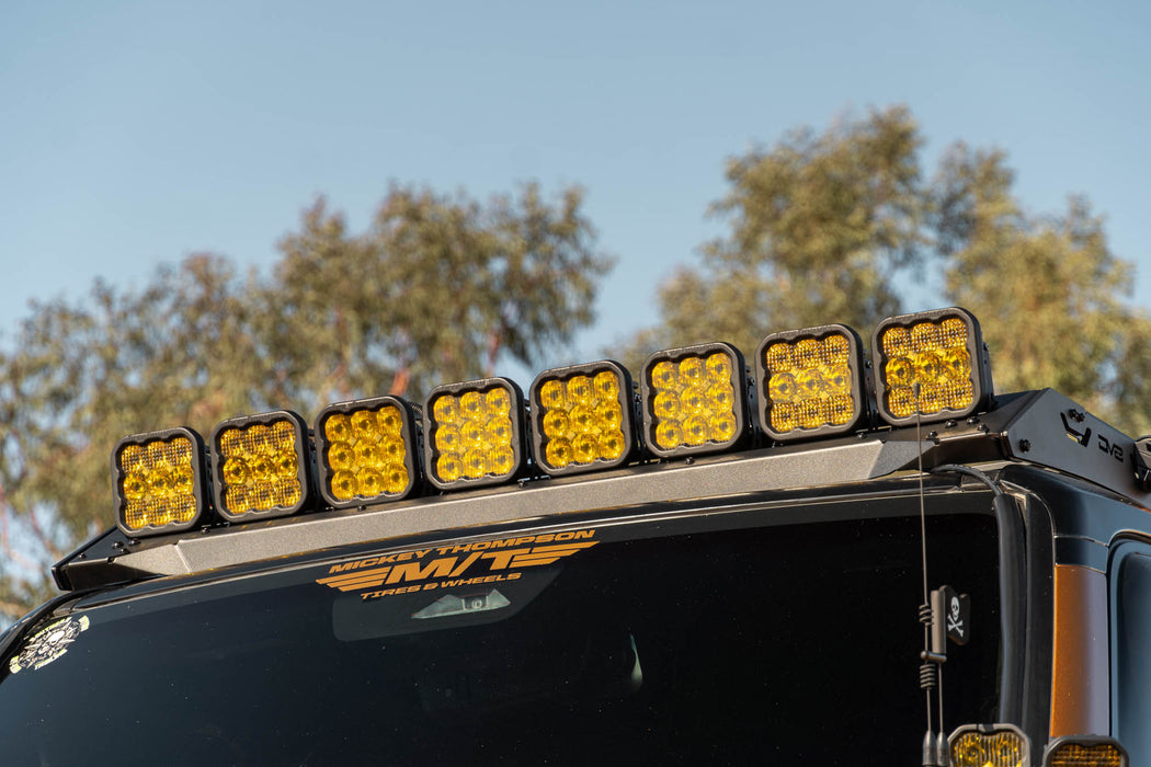 Light Mount for the Toyota Land Cruiser 250 Series & Lexus GX 550 Roof Rack with 8 pod lights mounted