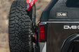 Side view of flag installed on rear door Jeep molle panel by DV8 offroad