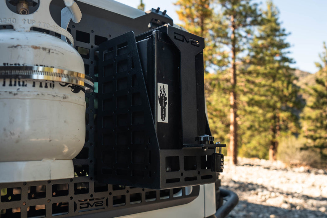 Universal .50 Cal Ammo Can Carrier installed with ammo can and padlock