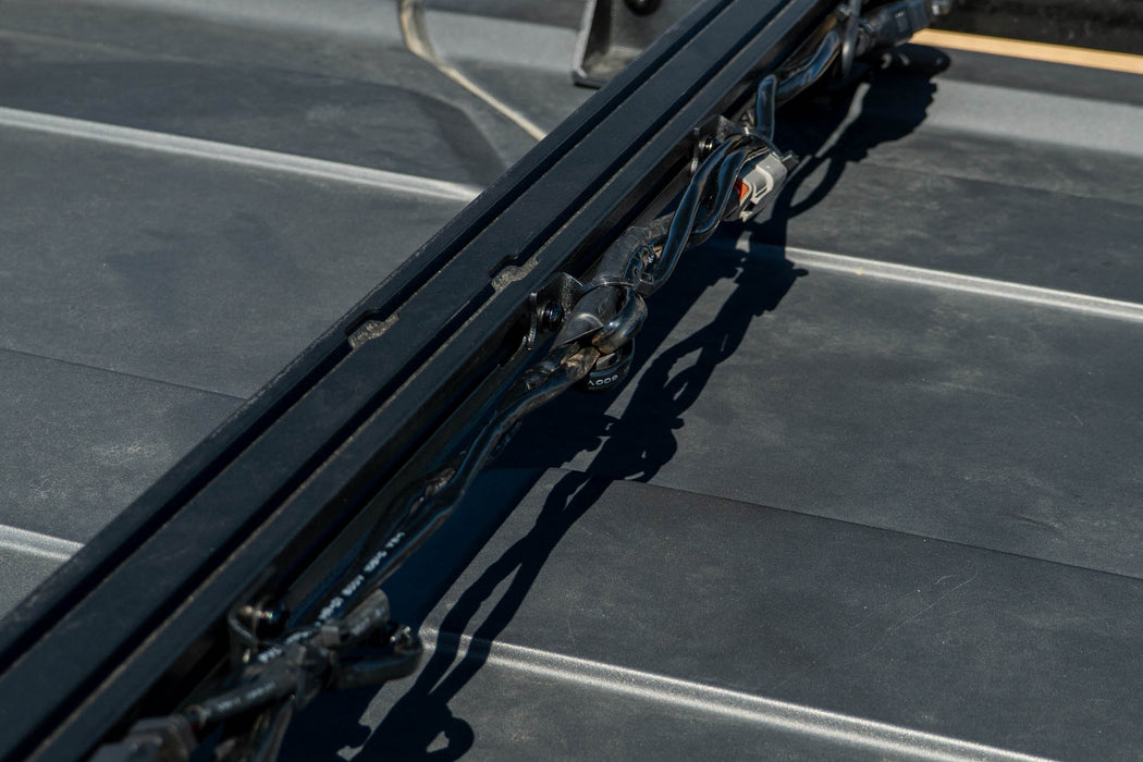 Wiring on roof rack crossbar using Zip Tie Tabs by DV8 offroad