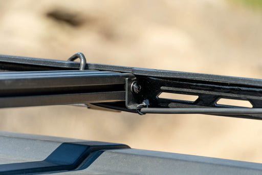 Installed Zip Tie Tabs to DV8 roof rack crossbar securing wiring