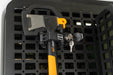 Universal Locking Tool Clamp installed with axe showing key lock