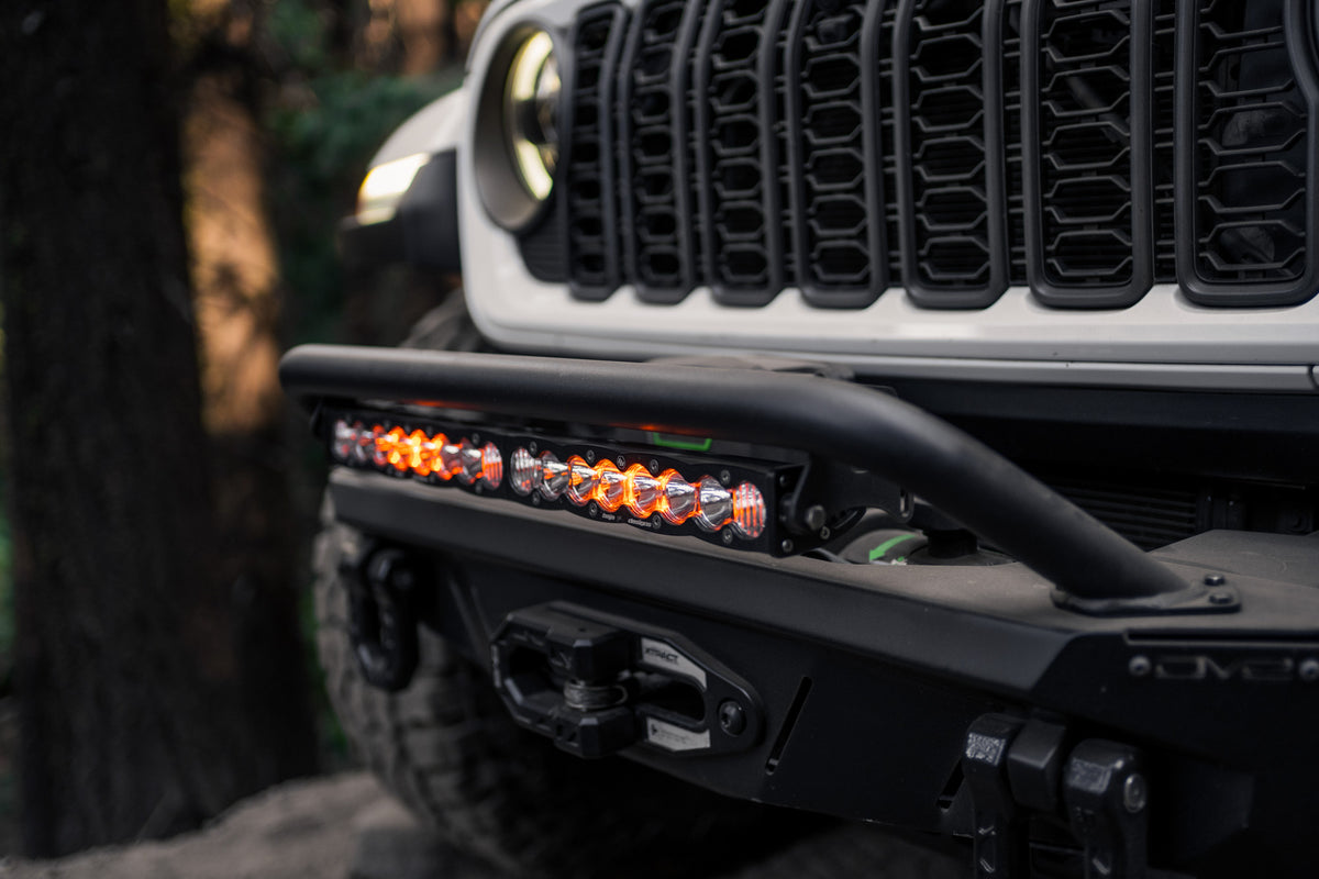 Universal Spec Series Bull Bar installed with 20" light bar