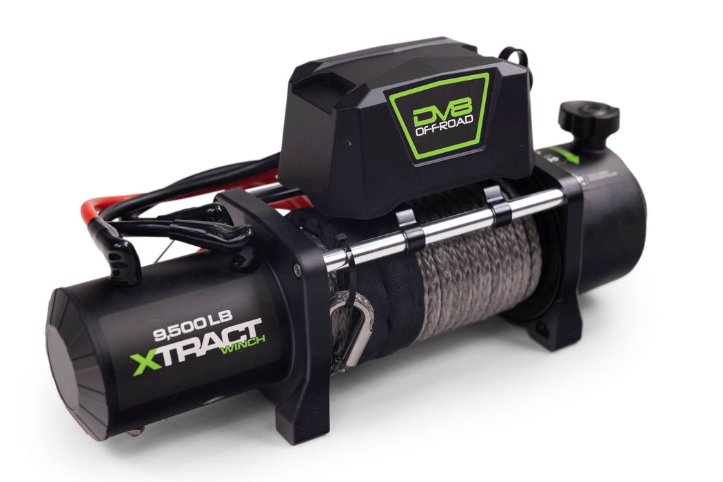 The Xtract 9.5k Synthetic Rope Winch by DV8 Offroad