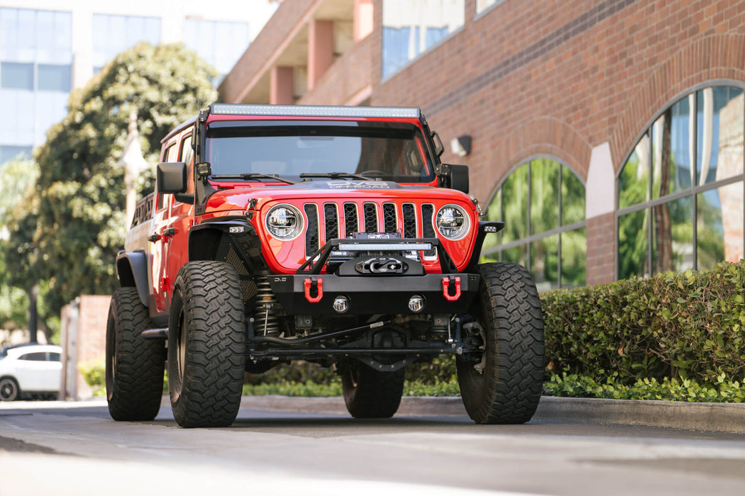 Red Gladiator with Winch Bumper