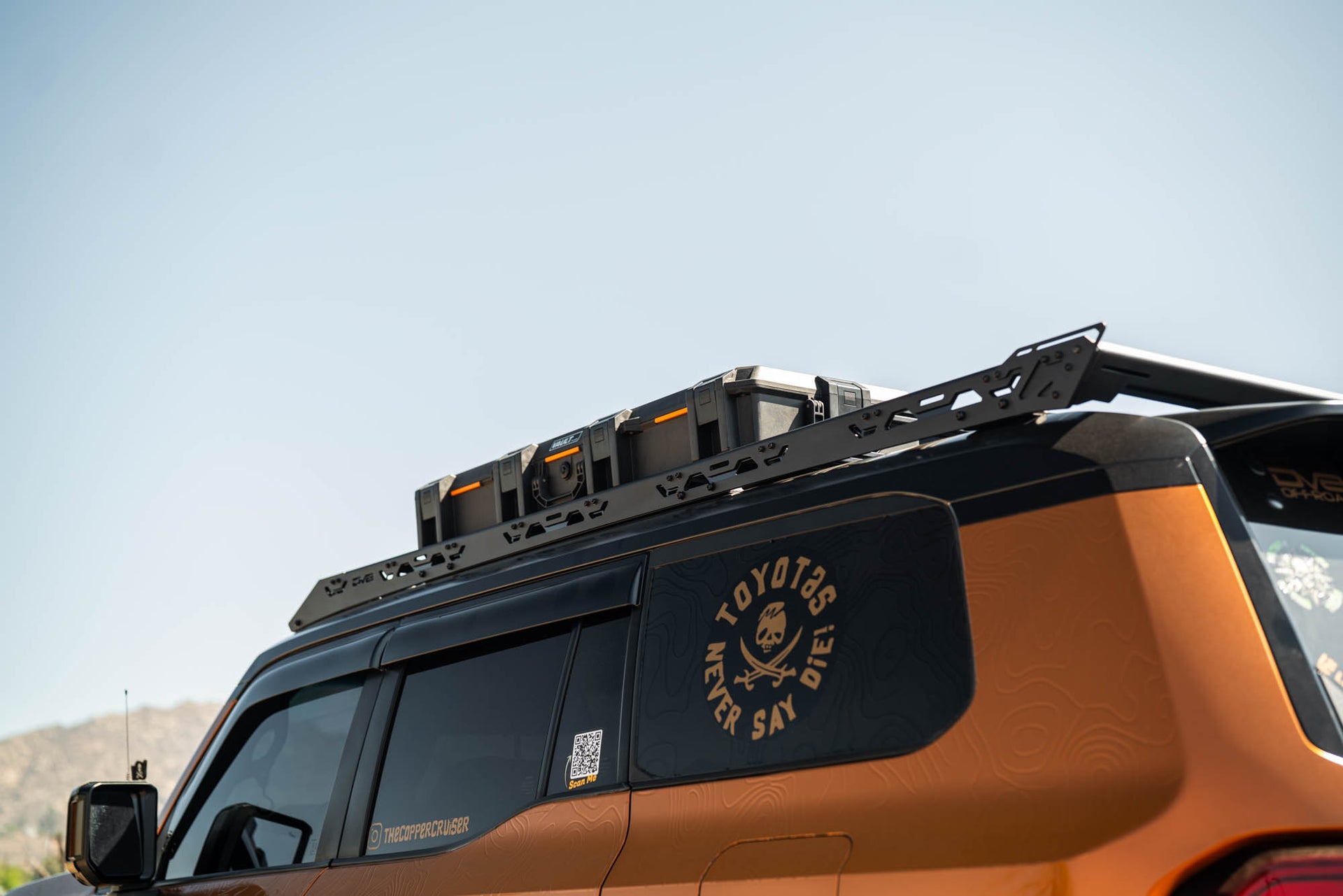 Roof Rack for the 250 Series Toyota Land Cruiser & Lexus GX 550 against a clear sky