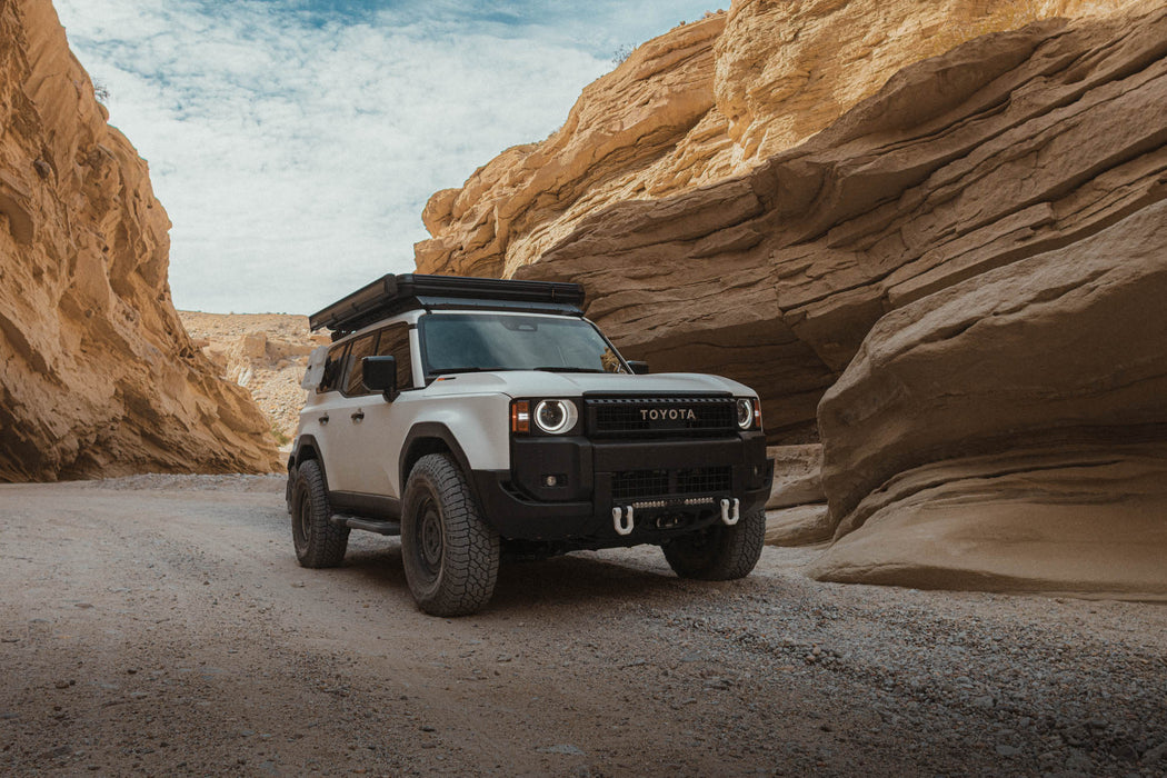 Roof Rack for the 250 Series Toyota Land Cruiser & Lexus GX 550 in a desert canyon