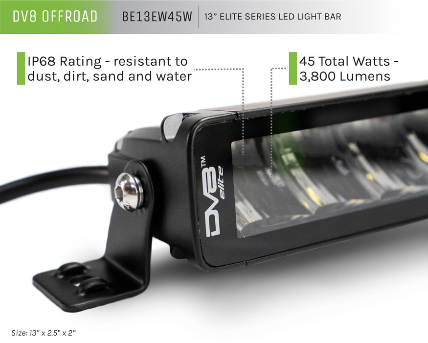 DV8 13 Inch LED Light Bar Infographic