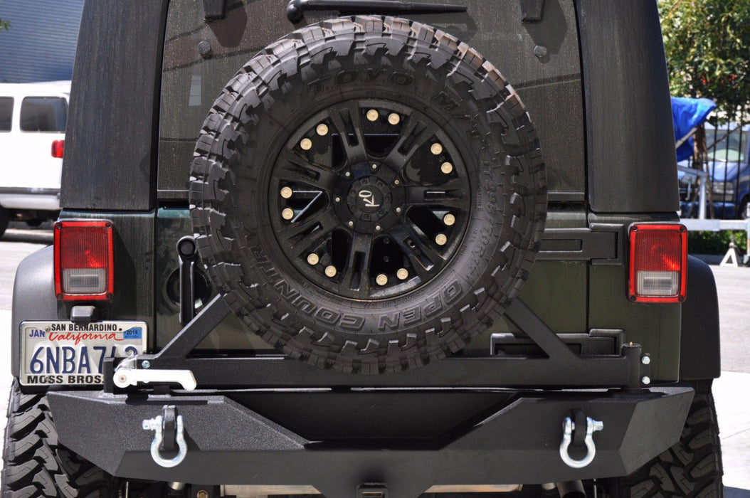 2007-18 Jeep JK Mid Width Rear Bumper & Tire Carrier | RS-1-DV8 Offroad
