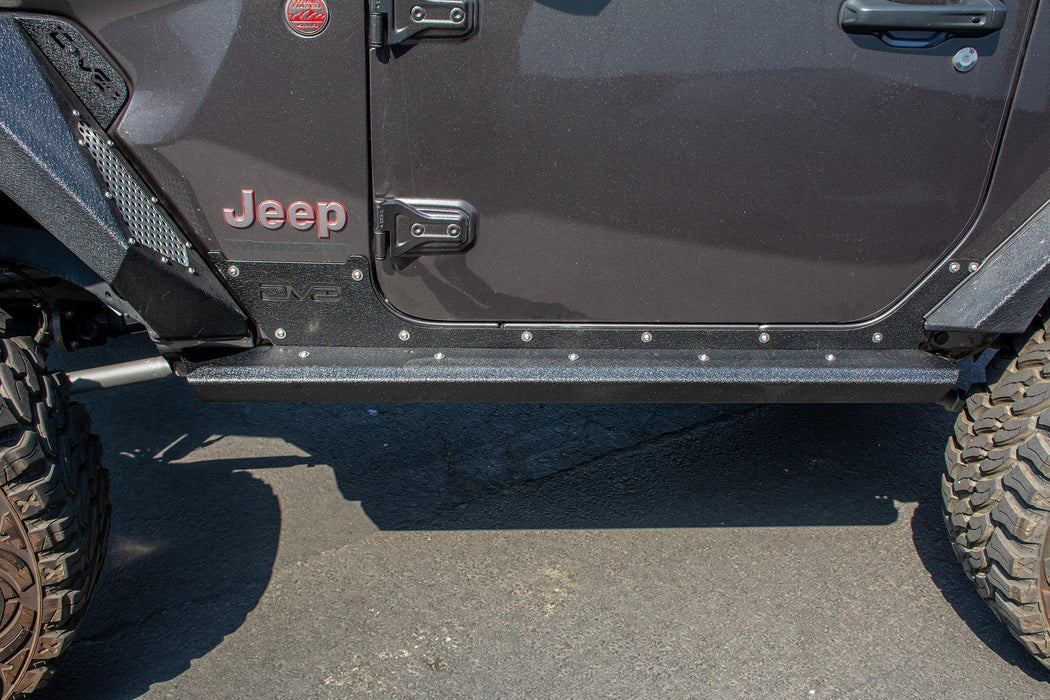 Jeep Wrangler JL Door Rock Sliders with Rock Skins DV8 Offroad
